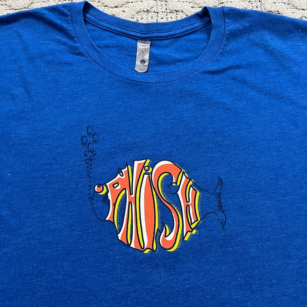 🎸 '19 Phish Band Clean Blue & Orange Tour 2019 Female Bubble Blow Back Soft Tee